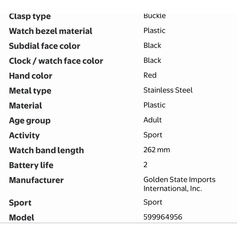 George Men's Digital Sport Watch Black &Orange Accent-50M WR-Model 82135-NEW IB